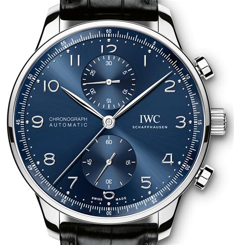 iwc watch blue dial.